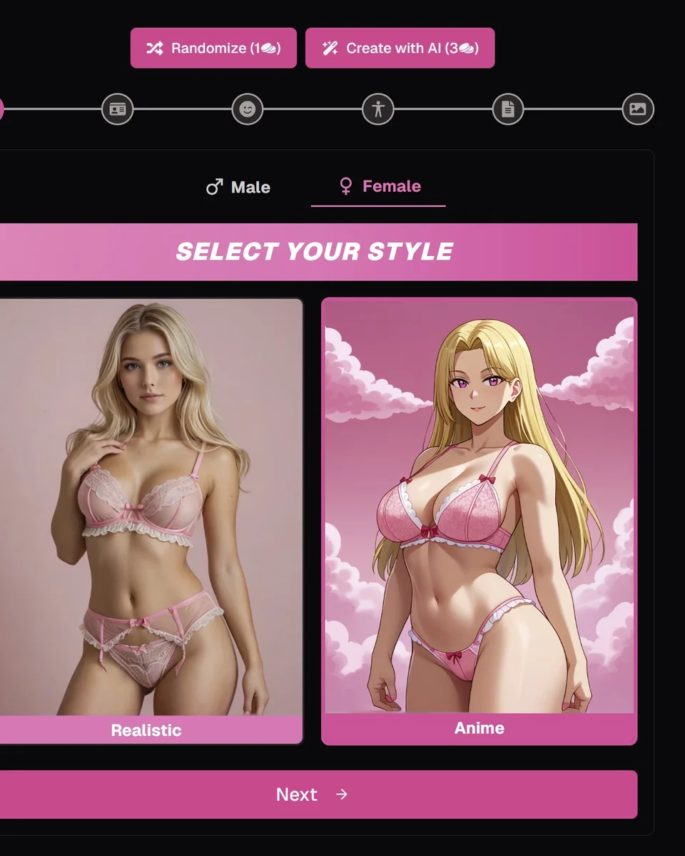 Virtual Girlfriend visual search card